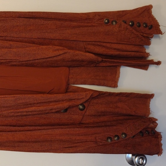 NEW Free People Taracatta Rust Orange Bohemian Gypsy Blazer Jacket size … - Picture 4 of 15